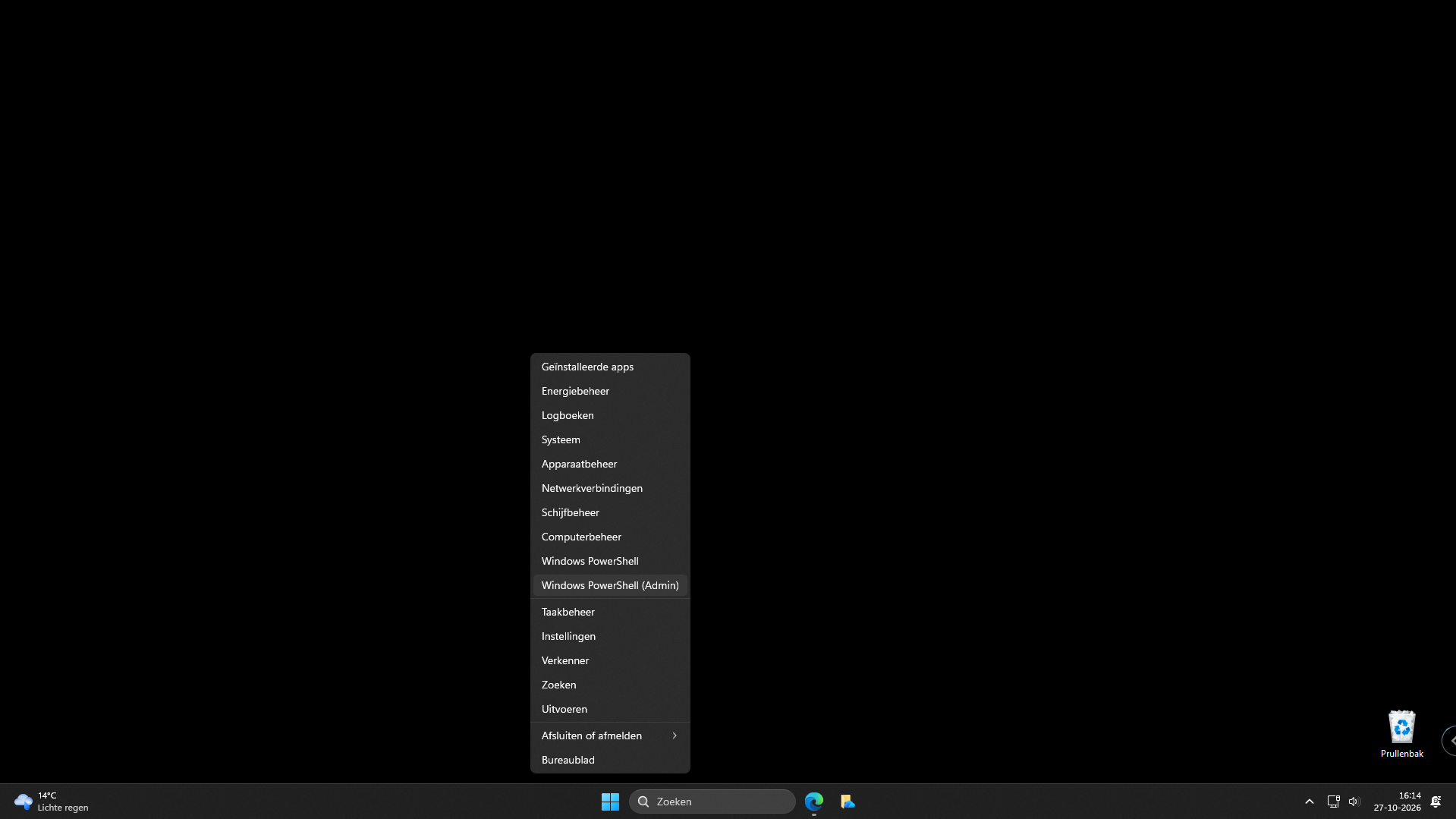 Windows PowerShell als administrator kiezen